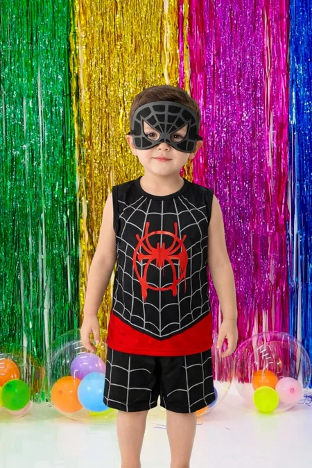 Fantasia Homem Aranha preto
