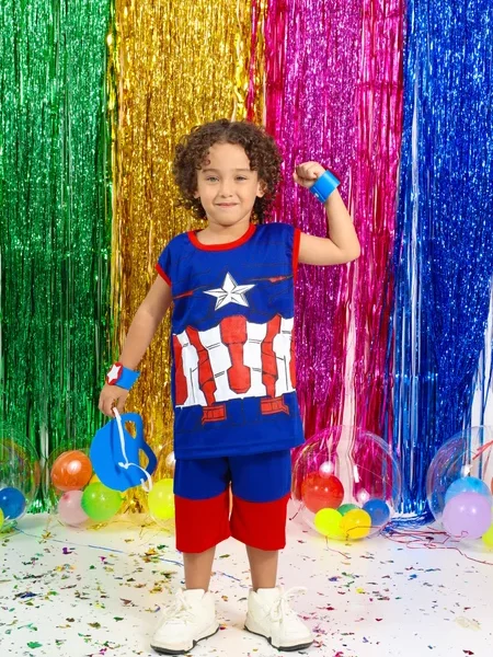 Fantasia Capitão América Short
