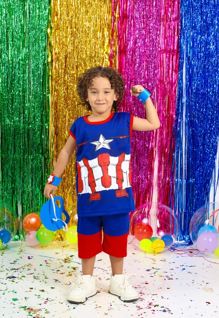 Fantasia Capitão América Short