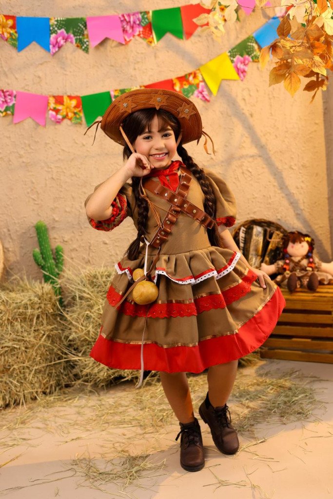 Maria Bonita/ Cangaceira-Vestido Junino Premium