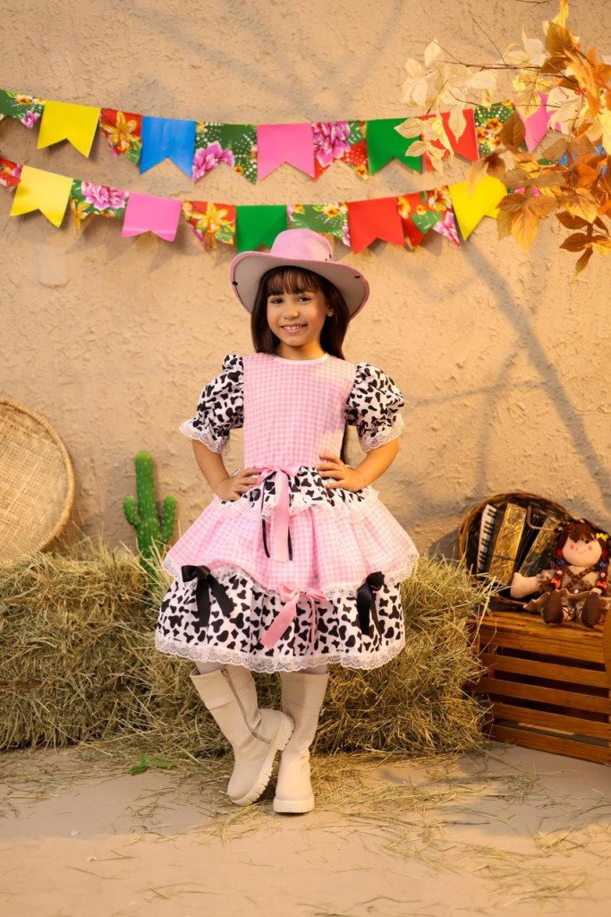 Barbie Boiadeira – Vestido Junino Premium